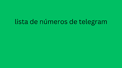 lista de números de telegram