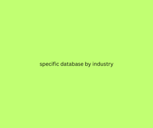 specific database by industry